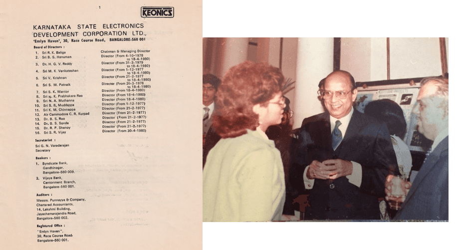 R.K. Baliga with a visiting dignitary and Mr. Prabhakar Rao