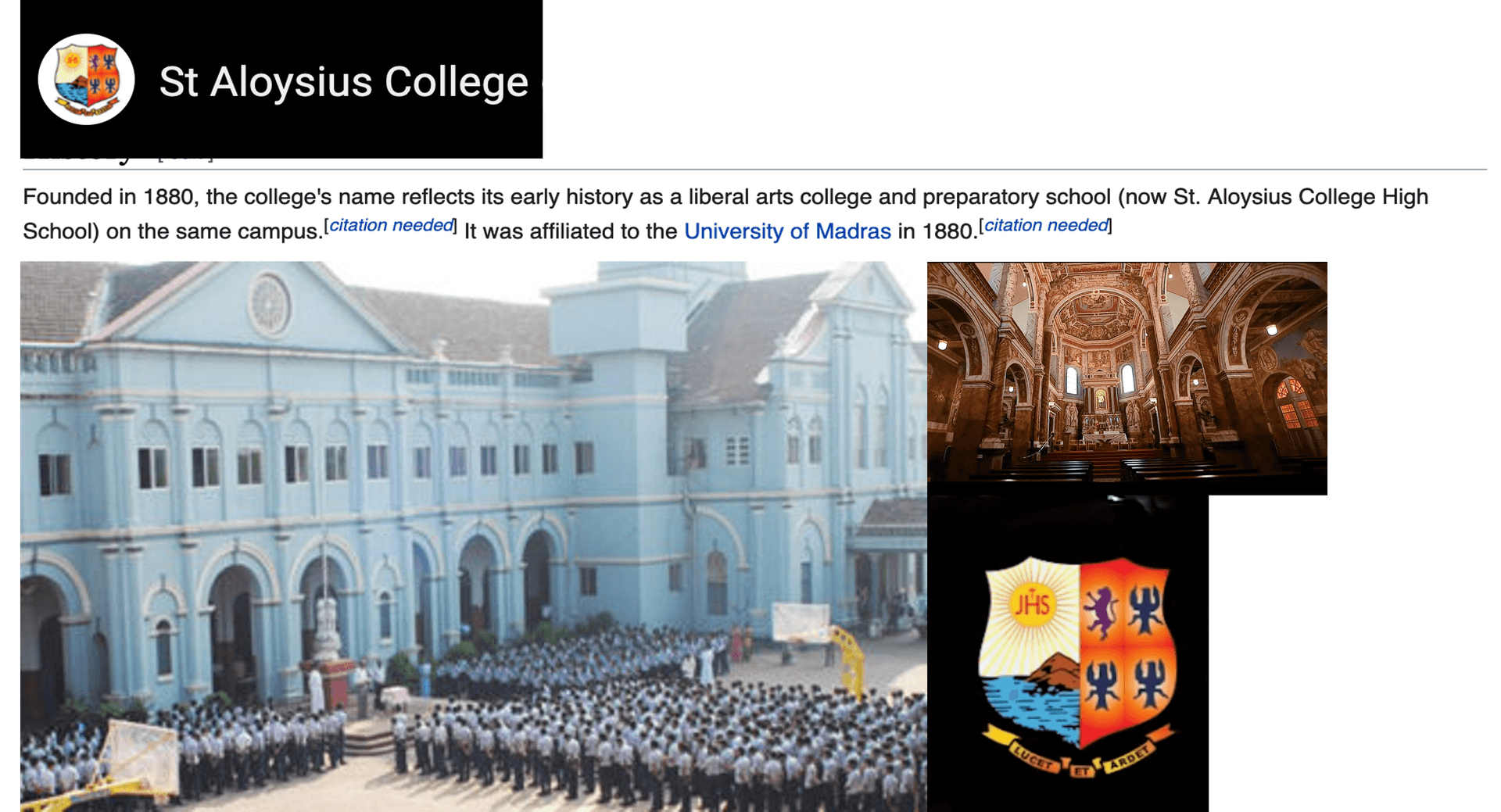 St. Aloysius College, Mangalore campus