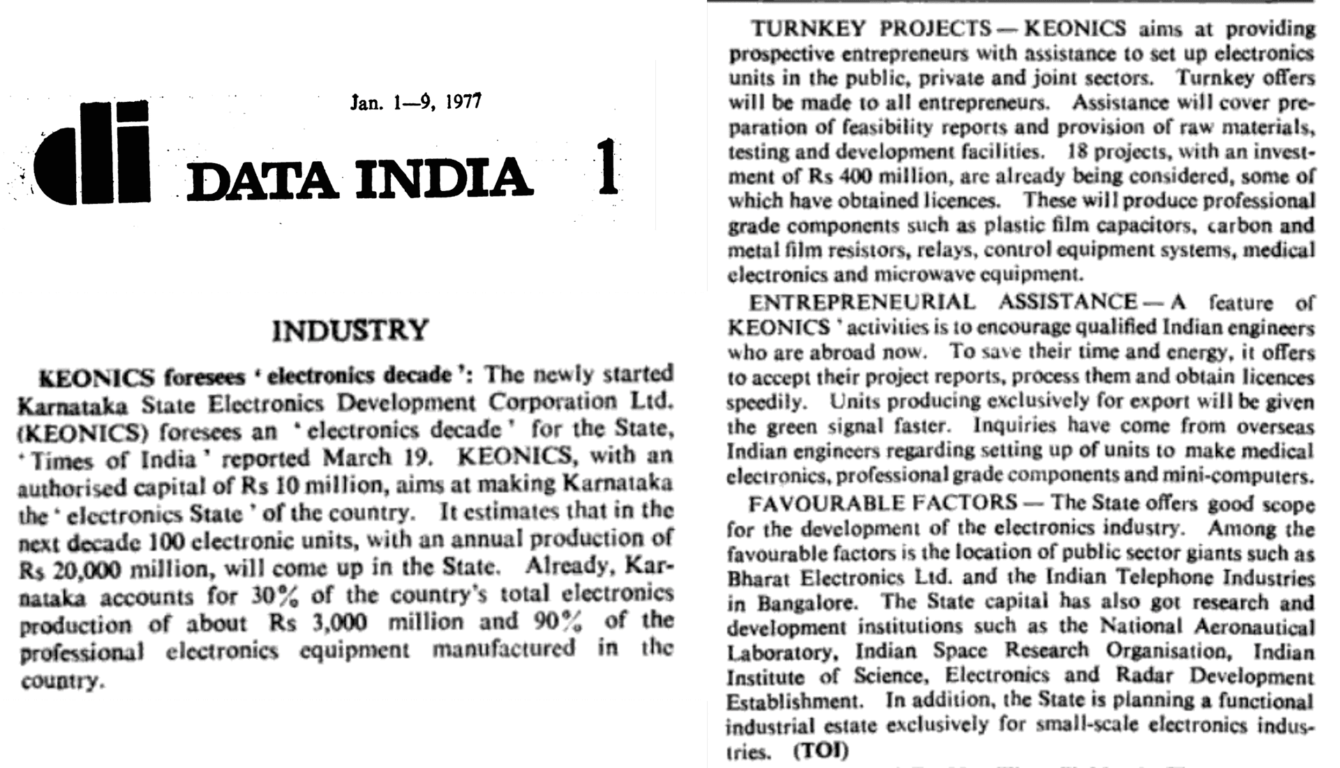 Data India magazine cover with R.K. Baliga