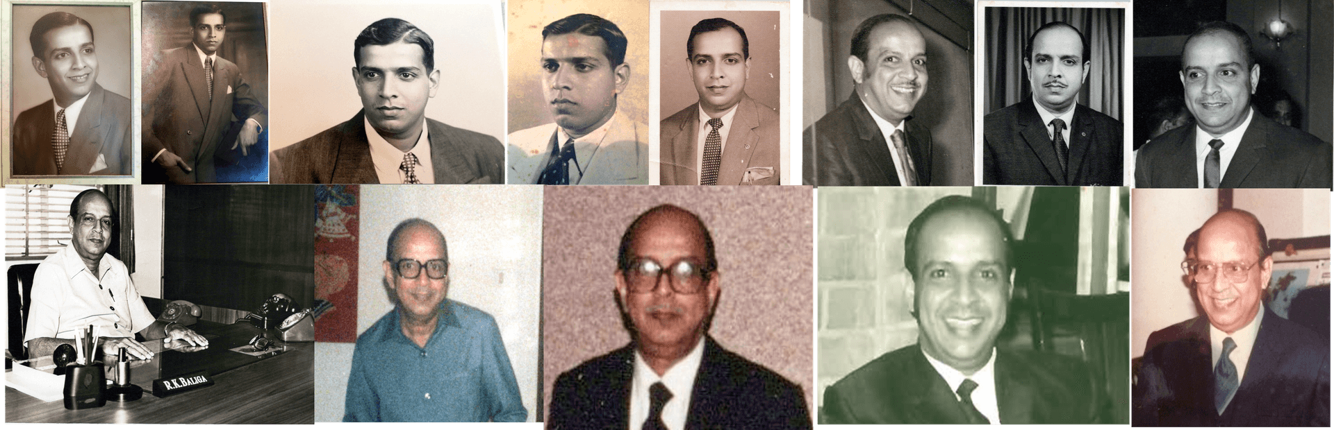 R.K. Baliga at his desk, symbolizing his search for excellence