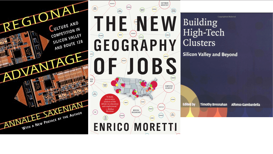 Map illustrating geographical industry clusters