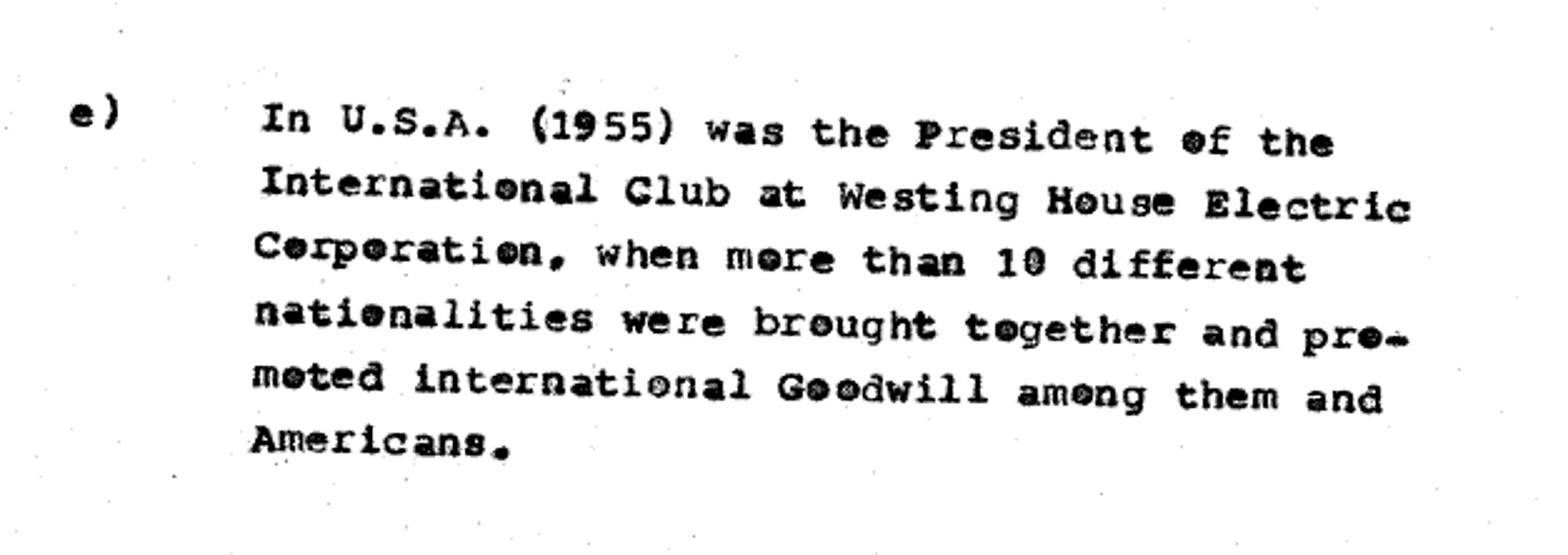 R.K. Baliga at an International Club meeting