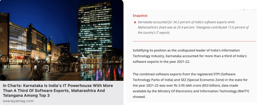 Cover of Swaraj Magazine featuring Karnataka's IT leadership