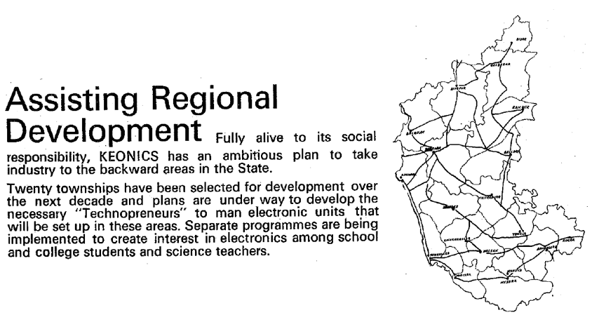 Map of Karnataka highlighting 20 proposed electronic townships